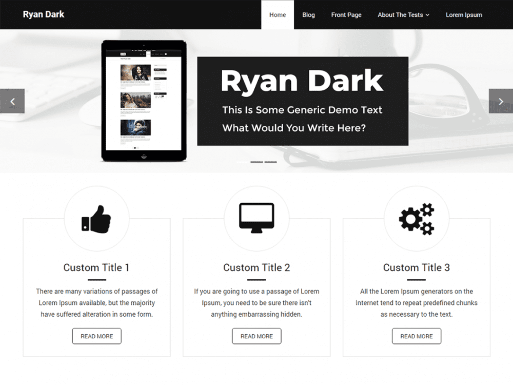 Free Ryan Dacrk Wordpress Theme