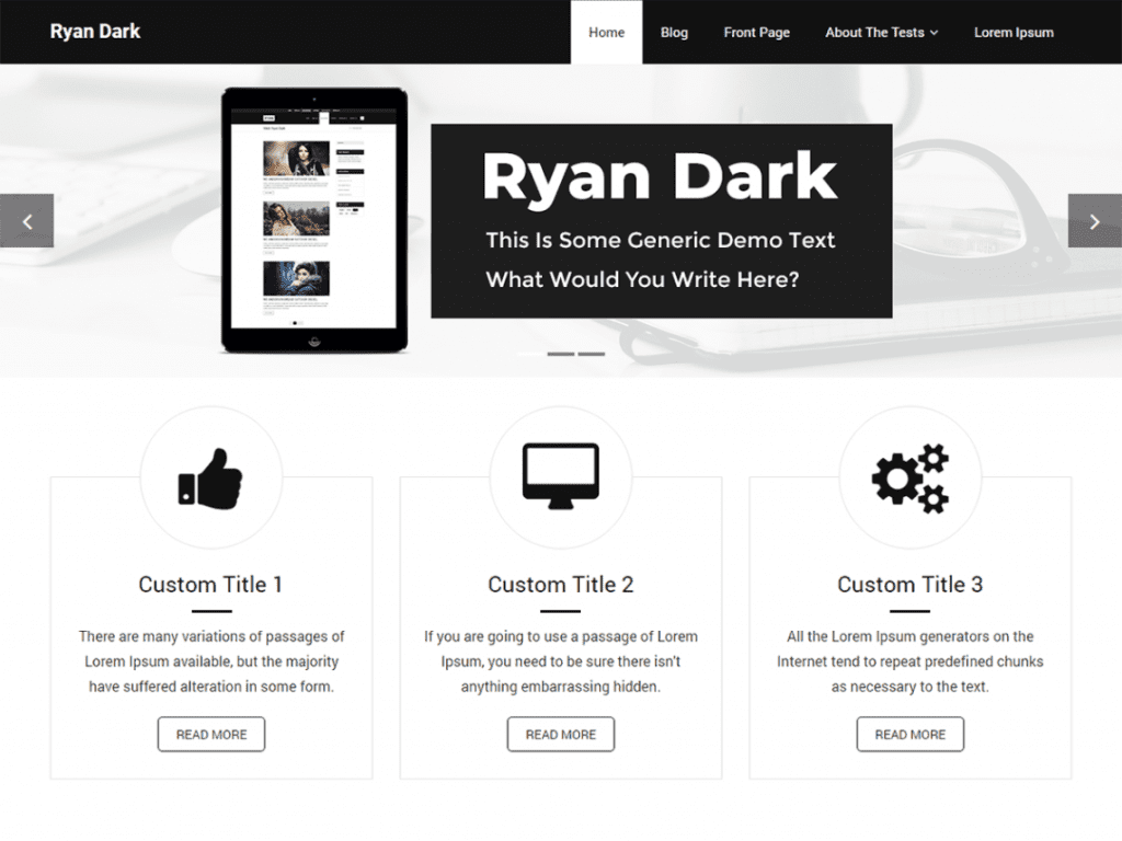 Download Free Ryan Dark WordPress theme - JustFreeWPThemes