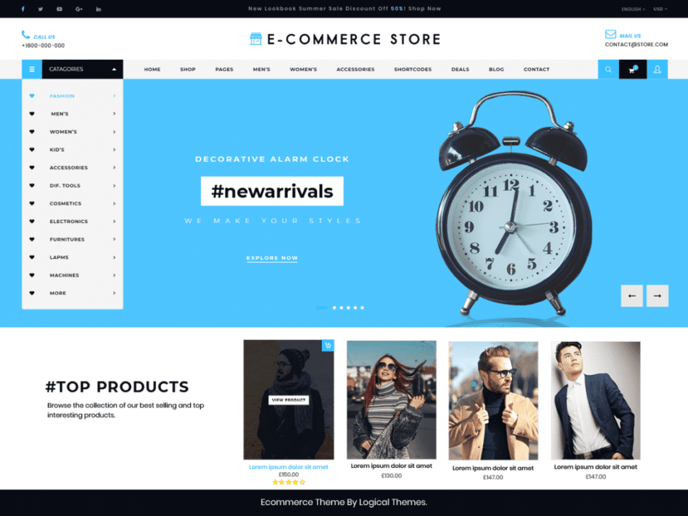 Free Ultimate Ecommerce Shop Wordpress Theme