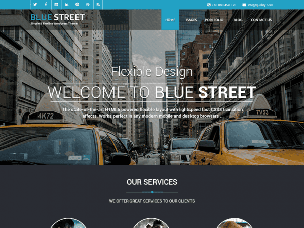 Free Bluestreet Wordpress Theme