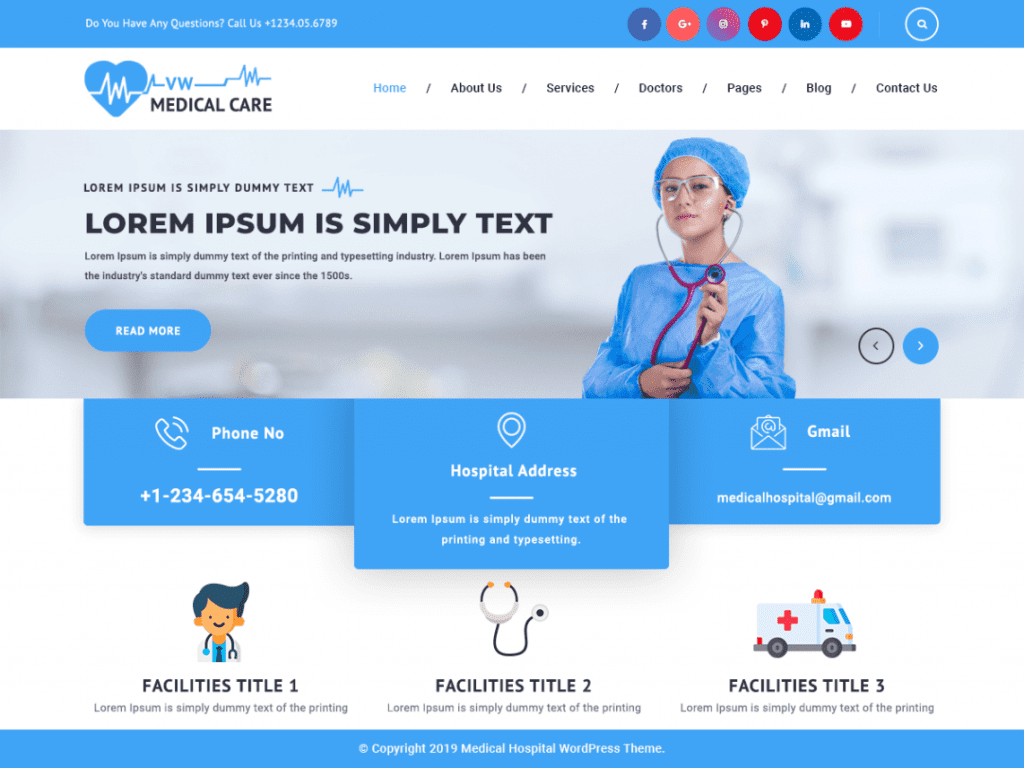 Download Free VW Medical Care WordPress theme - JustFreeWPThemes