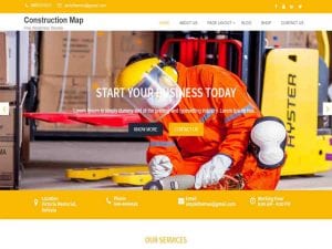 Free Construction Map WordPress theme