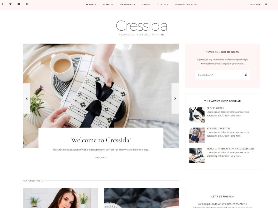 Free Cressida WordPress theme