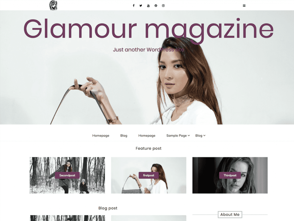 Free Glamour Magazine Wordpress Theme