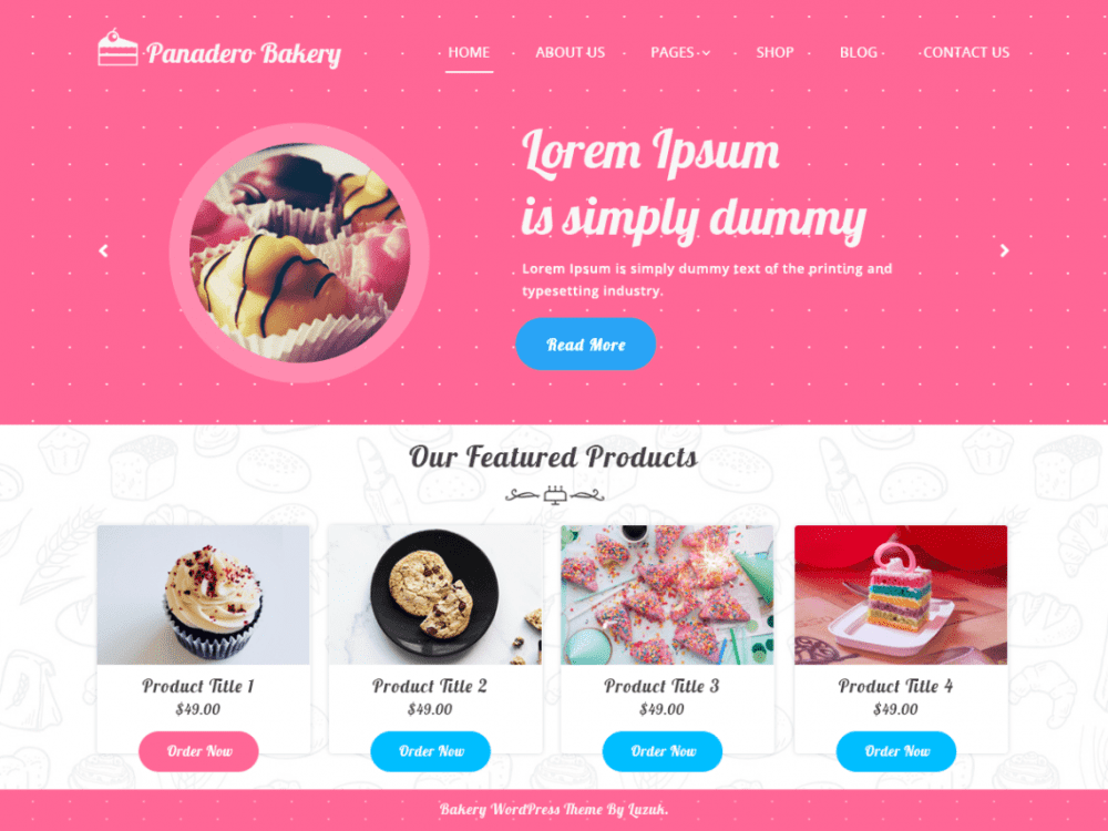 Free Panadero Bakery Wordpress Theme