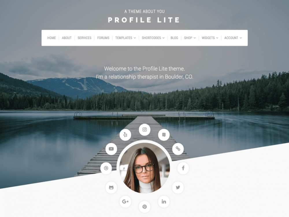 Free Profile Lite Wordpress Theme