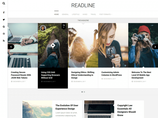 Free Readline Wordpress Theme