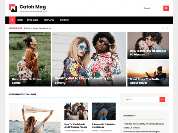 Free Catch Mag Wordpress Theme