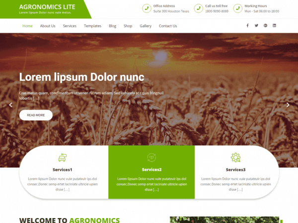 Free Agronomics Lite Wordpress Theme