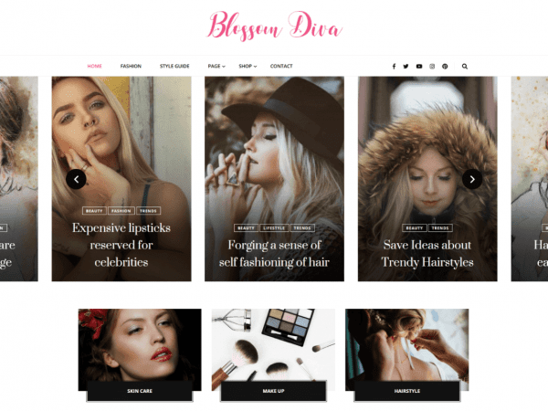 Free Blossom Diva Wordpress Theme