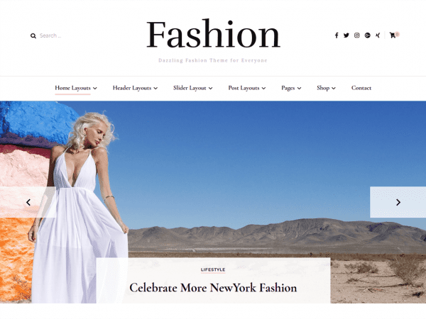 Free Blossom Fashion Wordpress Theme