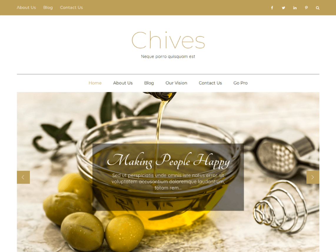 Free Chives WordPress theme