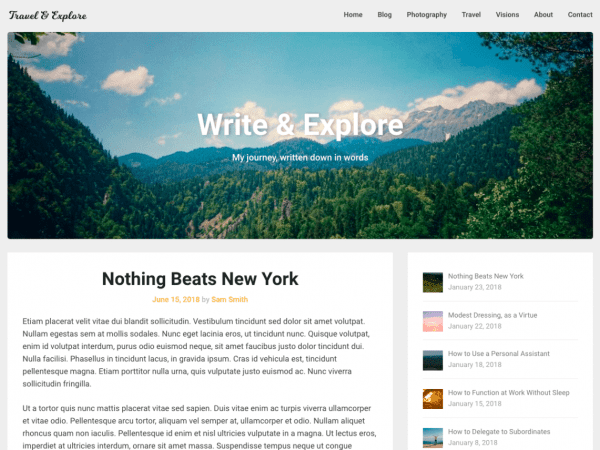 Free Corporately Blogging Wordpress Theme