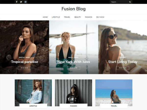 Free Fusion Blog Wordpress Theme