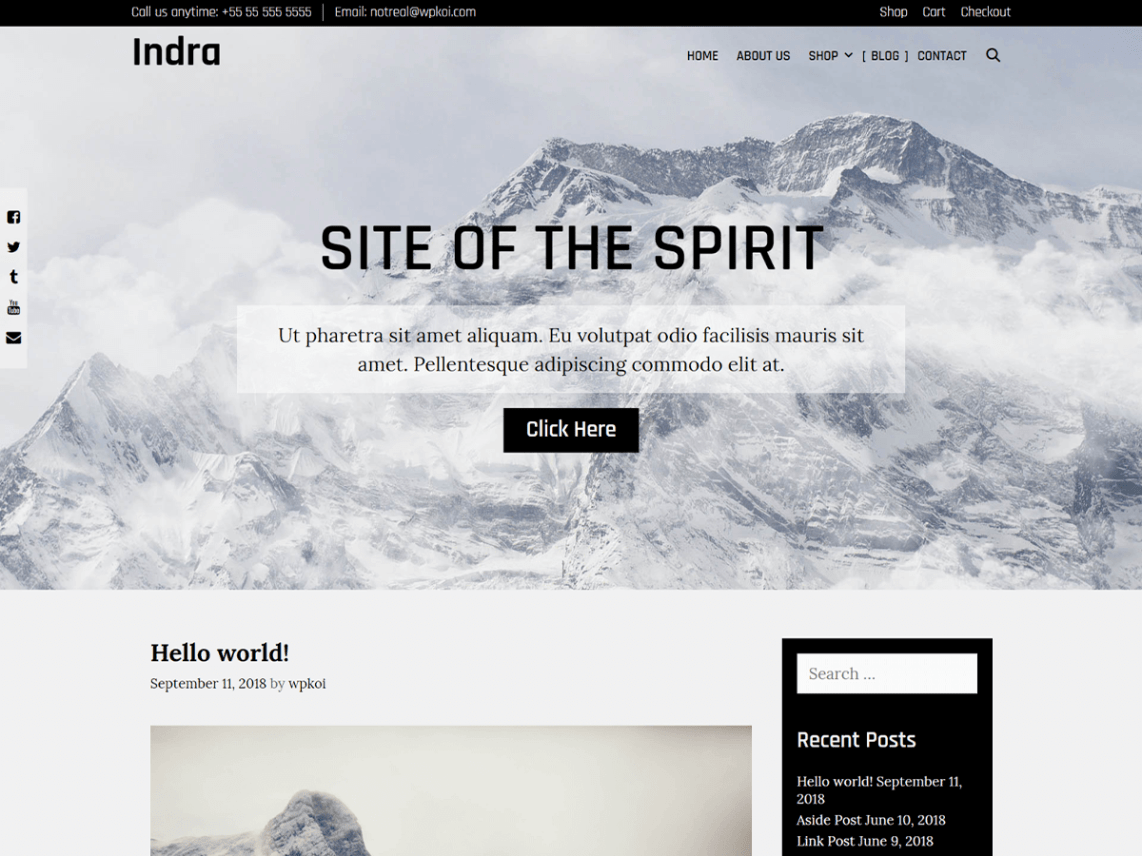 Free Indra WordPress theme