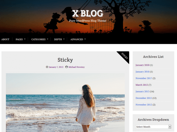 Free X Blog Wordpress Theme