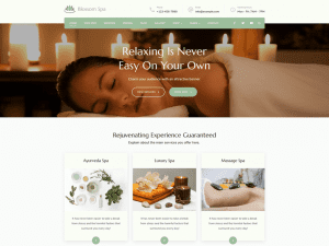 Free Blossom Spa WordPress theme