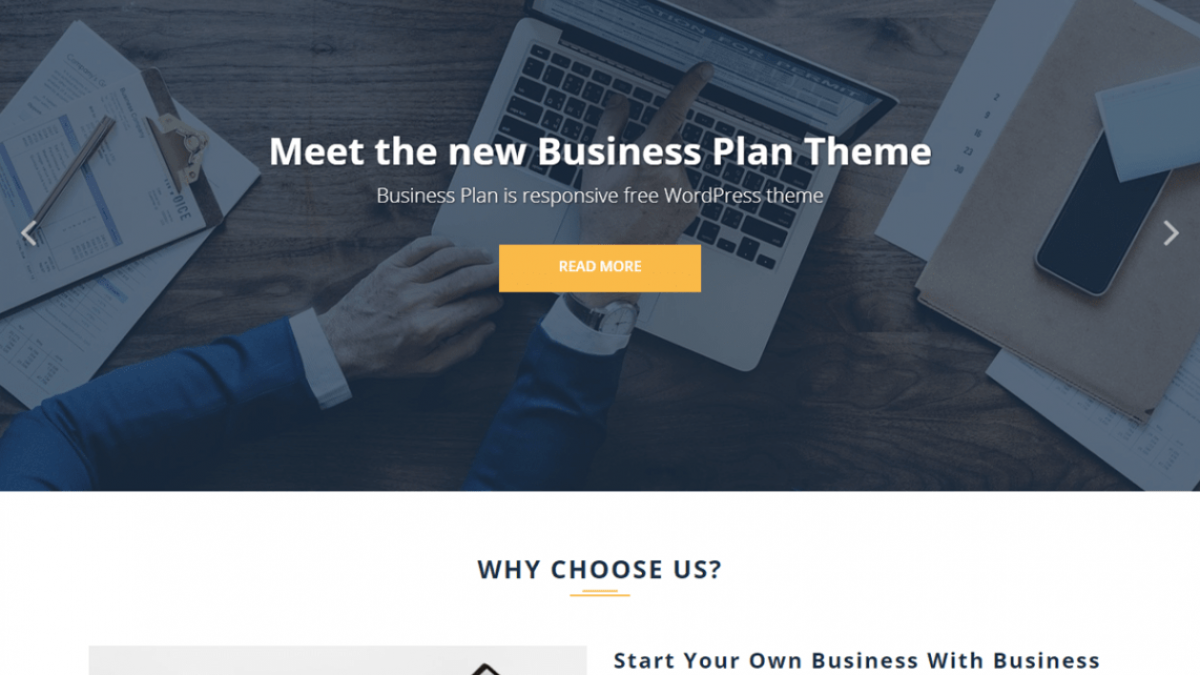 Download Free Business Plan Wordpress Theme Justfreewpthemes