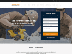 Free Construction Company WordPress theme