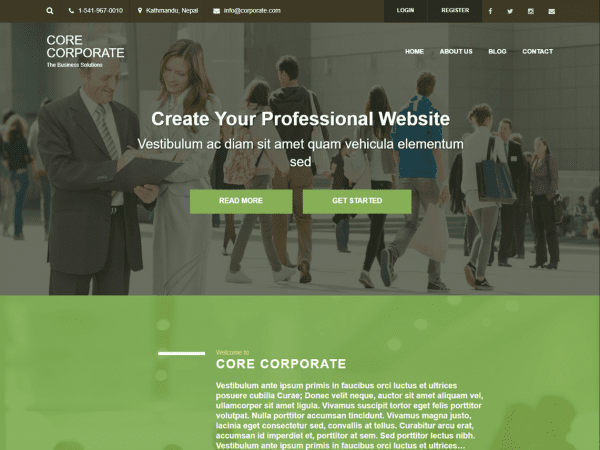 Free Core Corporate Wordpress Theme