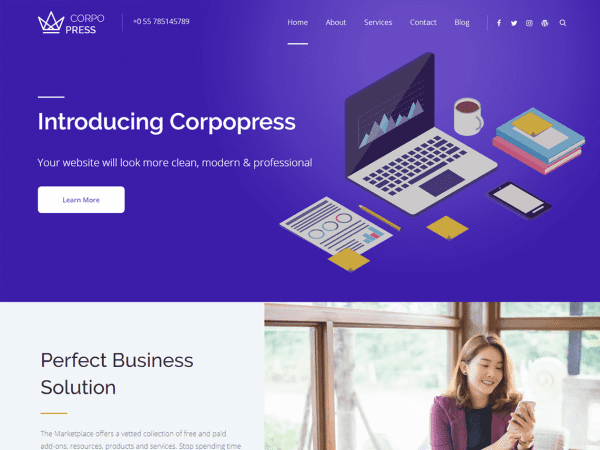 Free Corpopress Wordpress Theme