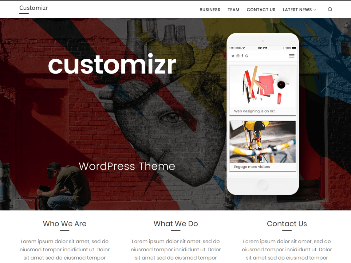Free Customizr WordPress theme