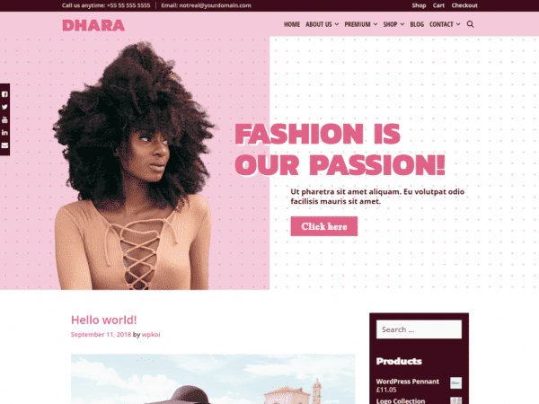 Free Dhara Wordpress Theme