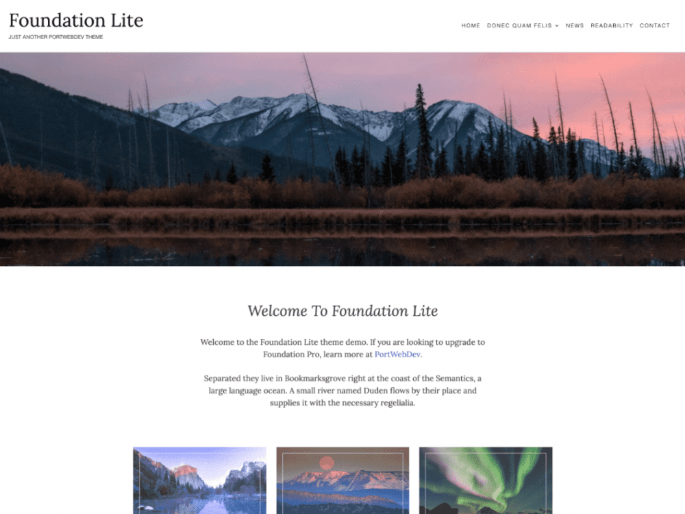 Free Foundation Lite Wordpress Theme