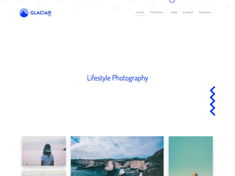 Free Glaciar Lite WordPress theme