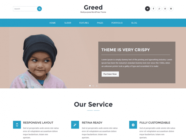 Free Greed Wordpress Theme
