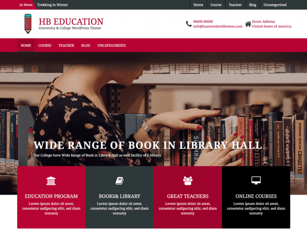 Free Hb Education Wordpress Theme