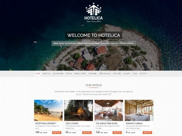 Free Hotelicae Wordpress Theme