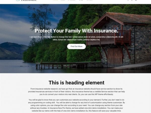 Free Insurance Now Wordpress Theme