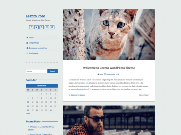 Free Leento Wordpress Theme