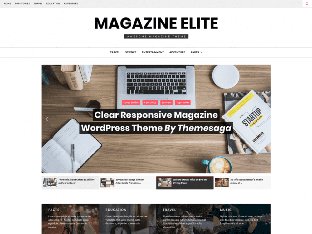 Free Magazine Elite Wordpress Theme