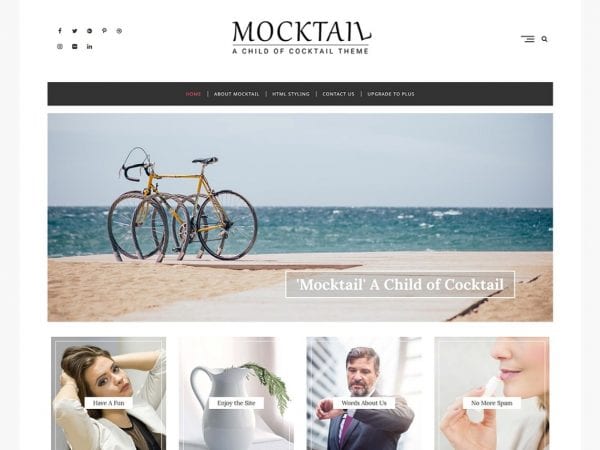 Free Mocktail Wordpress Theme
