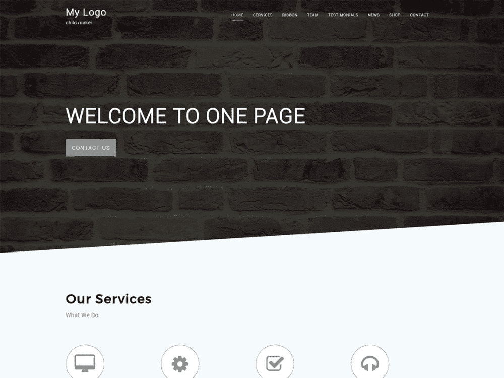 Free One Page C Wordpress Theme