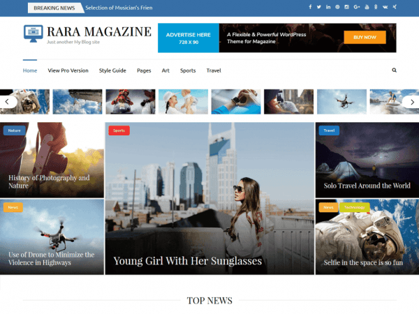 Free Rara Magazine Wordpress Theme