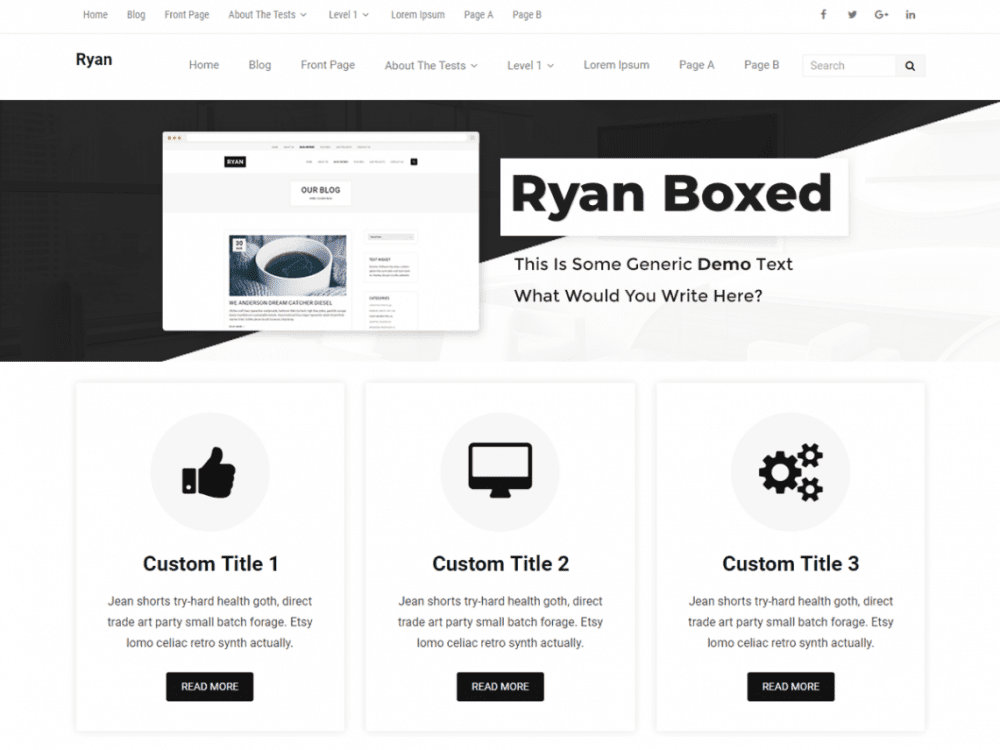Free Ryan Boxed Wordpress Theme