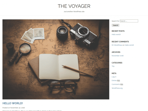 Free The Voyager Wordpress Theme