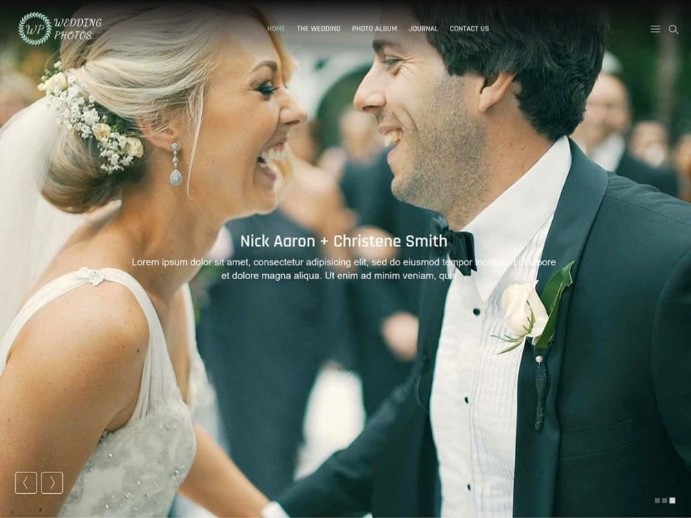 Free Wedding Photos Wordpress Theme
