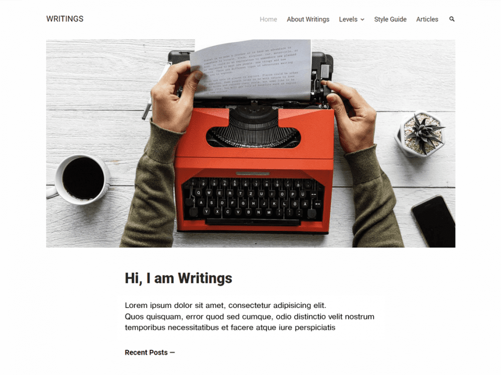 Free Writings Wordpress Theme