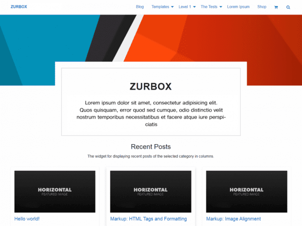 Free Zurbox Lite Wordpress Theme