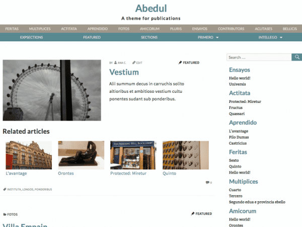 Free Abedul Wordpress Theme