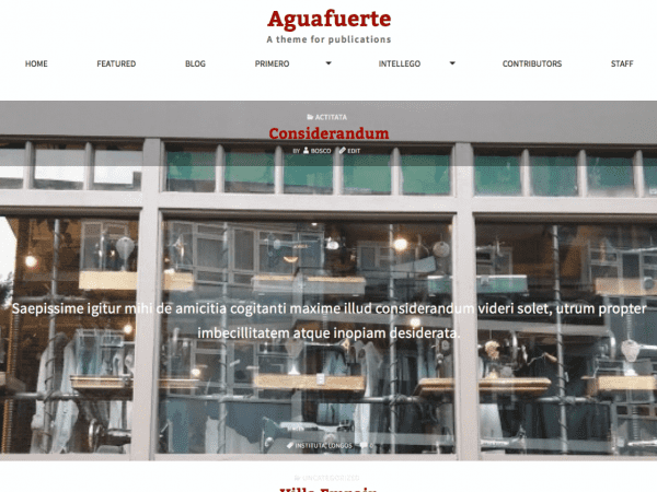 Free Aguafuerte Wordpress Theme
