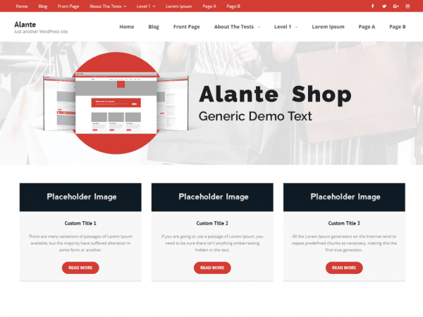 Free Alante Shop Wordpress Theme