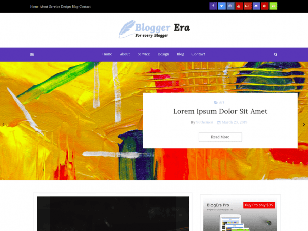 Free Blogger Era Plus Wordpress Theme