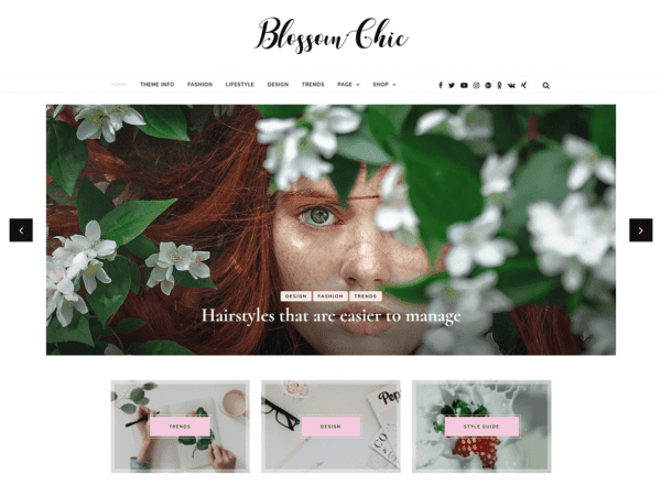 Free Blossom Chic Wordpress Theme