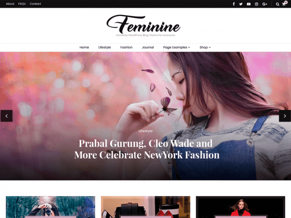 Free Blossom Feminine Wordpress Theme