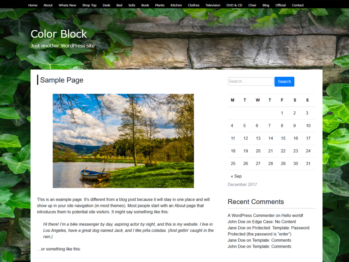 Free Color Block WordPress theme